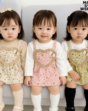 Baby Needs Frock with Long Sleeve Knee-Length and Round Color Style Size- S*XL